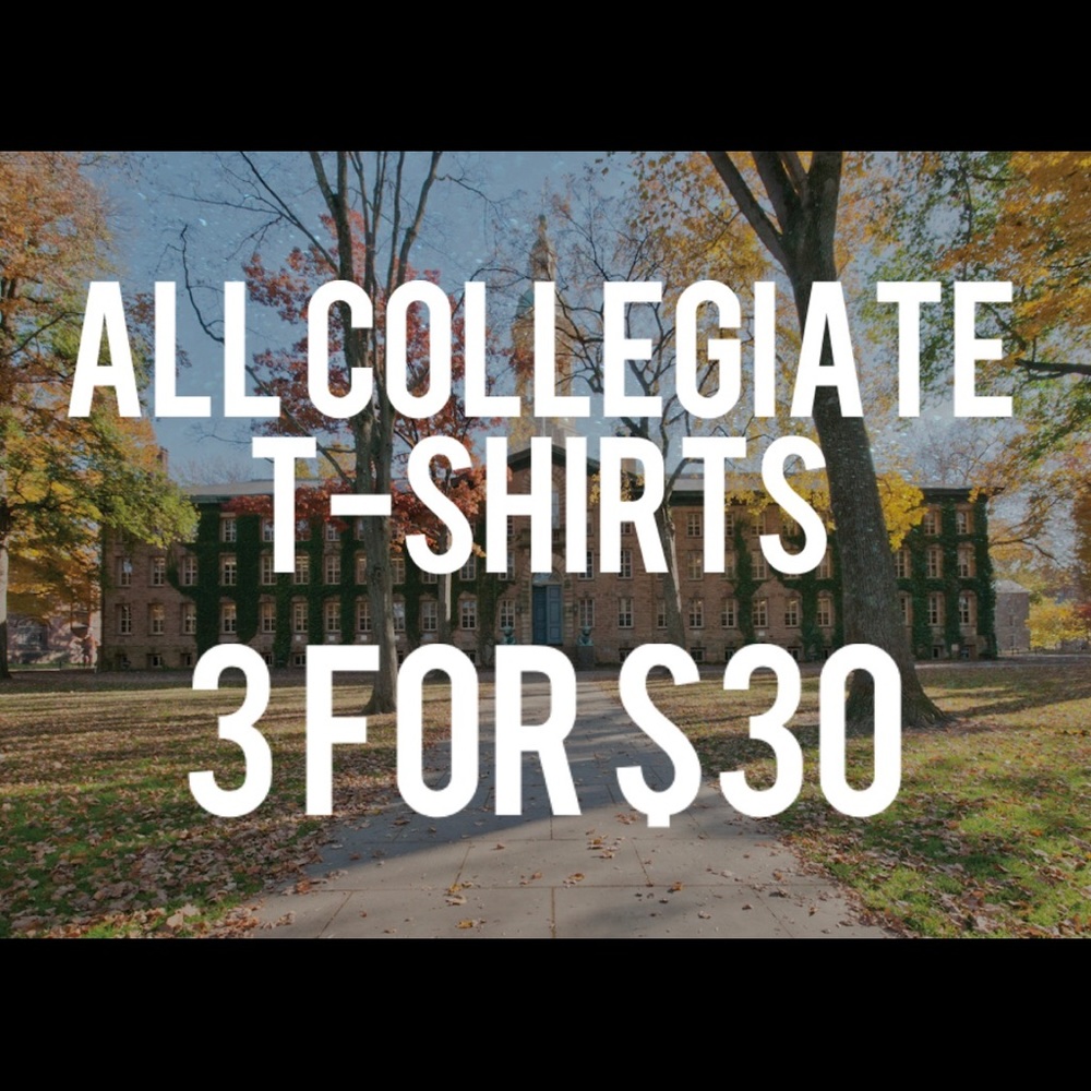 Sale on Collegiate T-Shirts